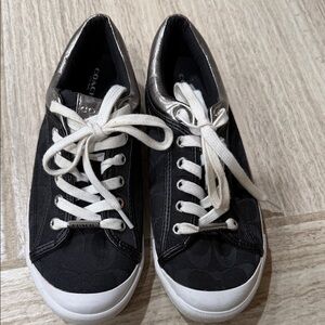 Coach Black and Silver Women's Sneakers